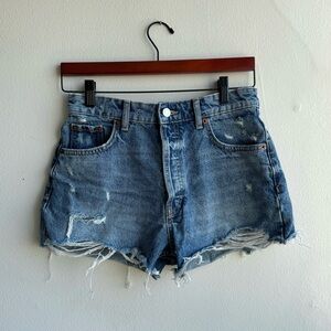 Zara High Rise Jean Shorts